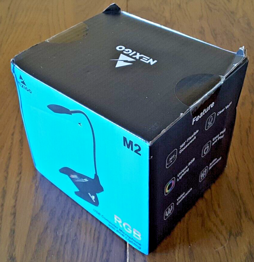 Nexigo M2 USB Computer Microphone With RGB Lighting, Free Shipping