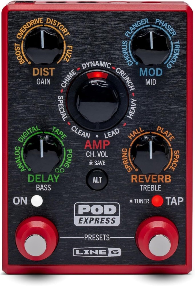 Line 6 POD EXPRESS Guitar Multi Effects Pedal Amp Simulator