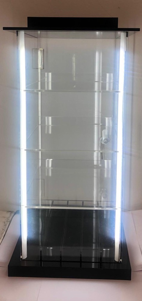 Acrylic Display Stand with 2 LED Light & Lockable Device or Multi Purpose Case