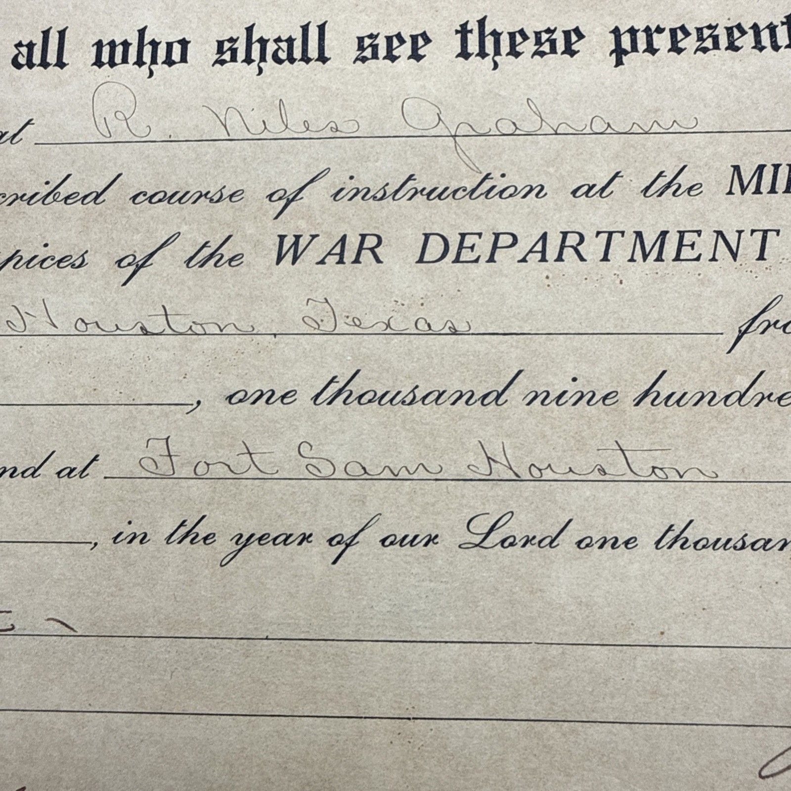 WWI 1916 U.S. Army Fort Sam Houston 3rd Infantry Regiment Military Instruction