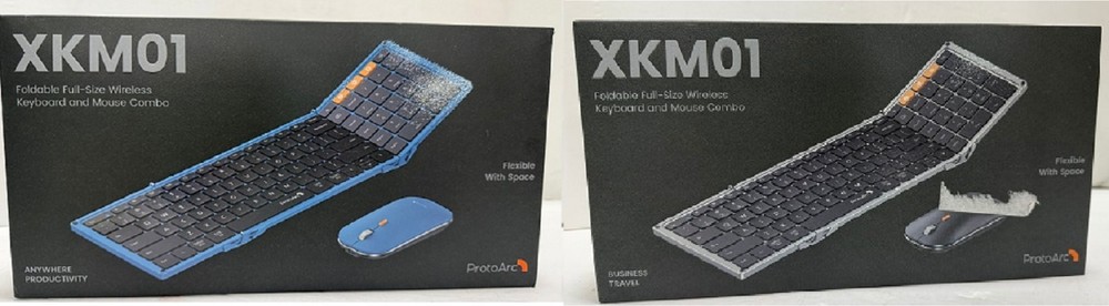 ProtoArc Keyboard & Mouse Combo Full Size Foldable, Wireless, Rechargeable XKM01
