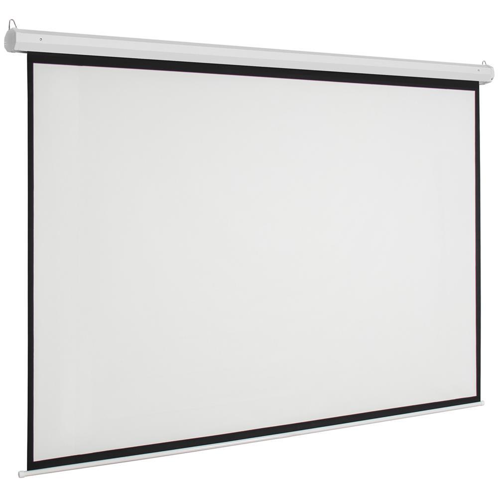 92" 16:9 Electric 80" x 45" Motorized Projector Screen with Remote Control White