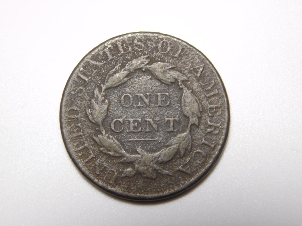 OLD US COPPER COINS 1828 CORONET HEAD LARGE CENT