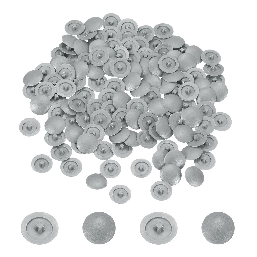 228Pcs 12mm - Plastic Self-Tapping Phillips Screw Cap Covers (Dark Gray)