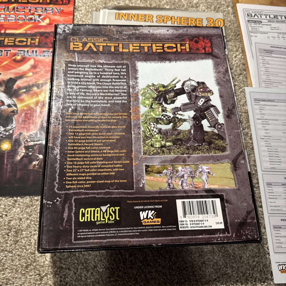 Catalyst Classic Battletech Introductory Box Set 2007 No Figures