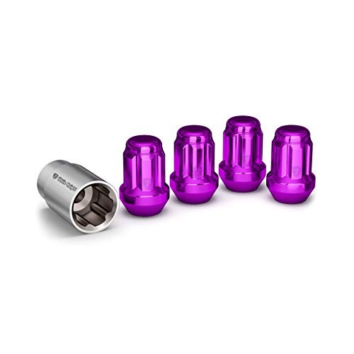40700SPPT Wheel Lock, 4 Pack 12mm x 1.50 Thread Purple