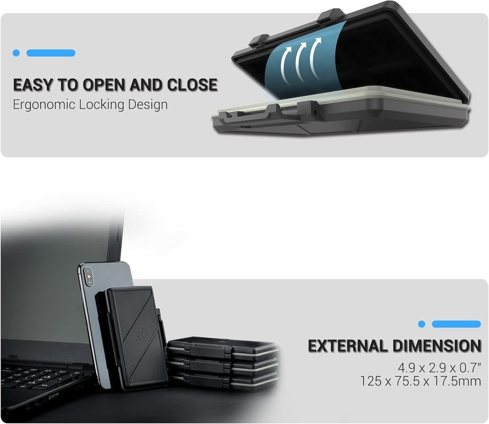 Secure Memory Card Holder with Water-Resistant Seal