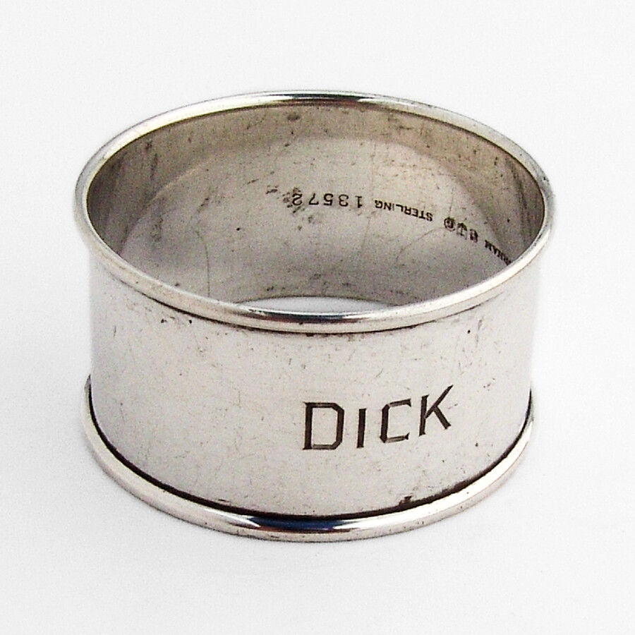 Gorham Plain Napkin Ring Sterling Silver Mono Dick