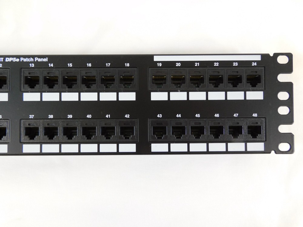 Panduit 48-Port Cat5e Patch Panel DP485E88TGY - Excellent Condition