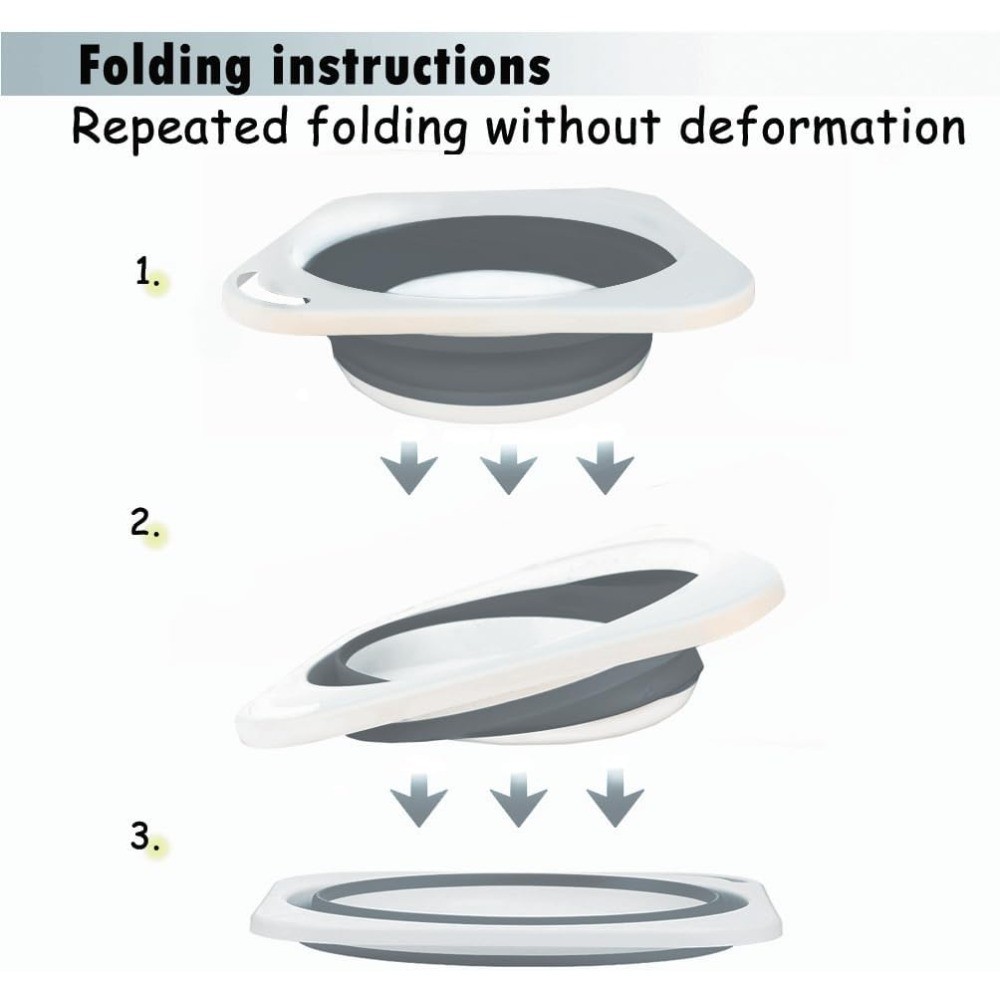 Foldable Collapsible Wash Basin Sink Portable Kitchen Camping Travel Laundry