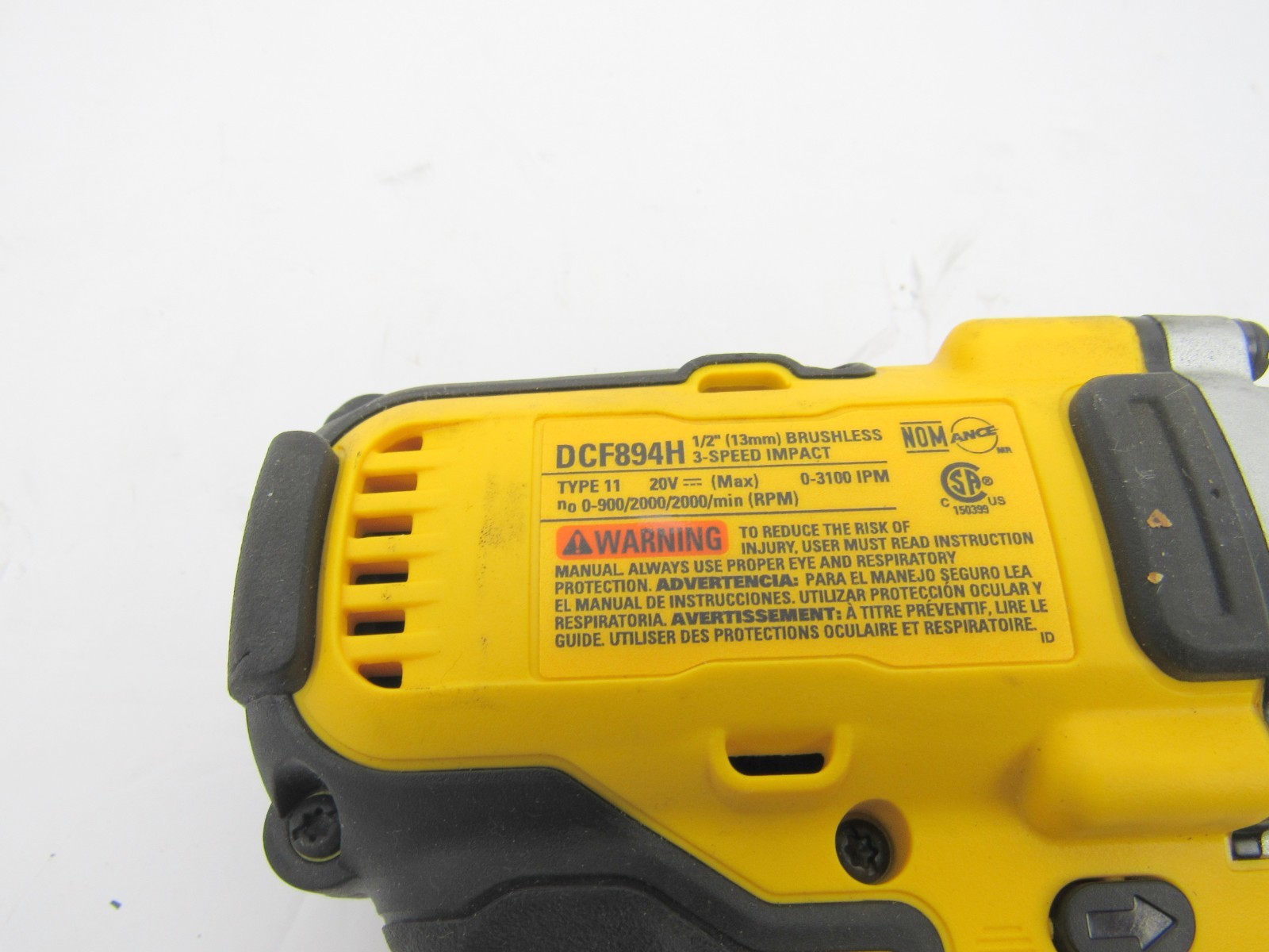 DEWALT DCF894H 20V XR Brushless 1/2" Drive 3-Speed Impact Wrench Tool ONLY
