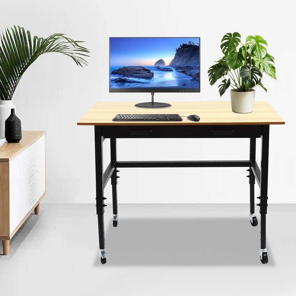 Mobile Workbench, Work Bench for Garage Office Home, Height Adjustable Workbench