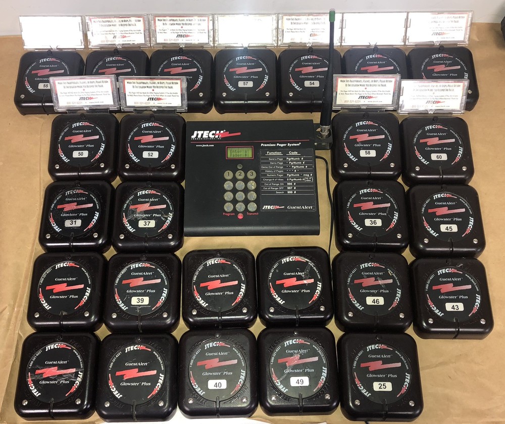 JTech Communications Premises Pager System & 26 Pagers
