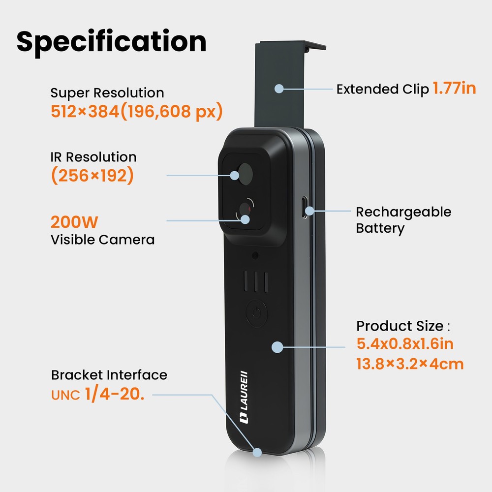LAUREII Infrared Thermal Imager Camera Wireless Android&iOS WiFi Imaging Camera