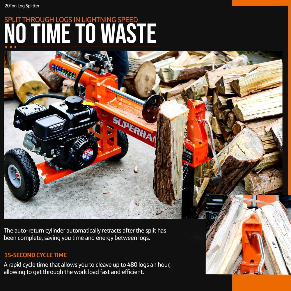 SuperHandy Log Splitter Automatic Wood Splitting Wedge Machine