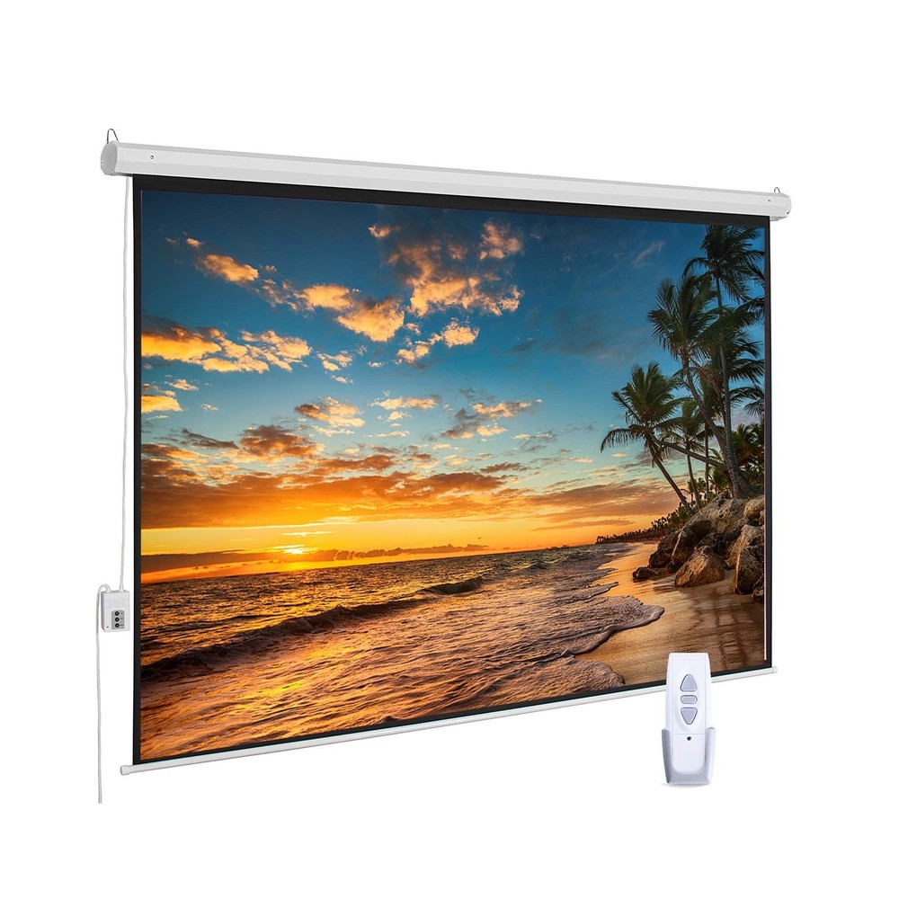 Auto Motorized Projector Screen 100 inch 16:9 HD Diagonal with Remote Control...