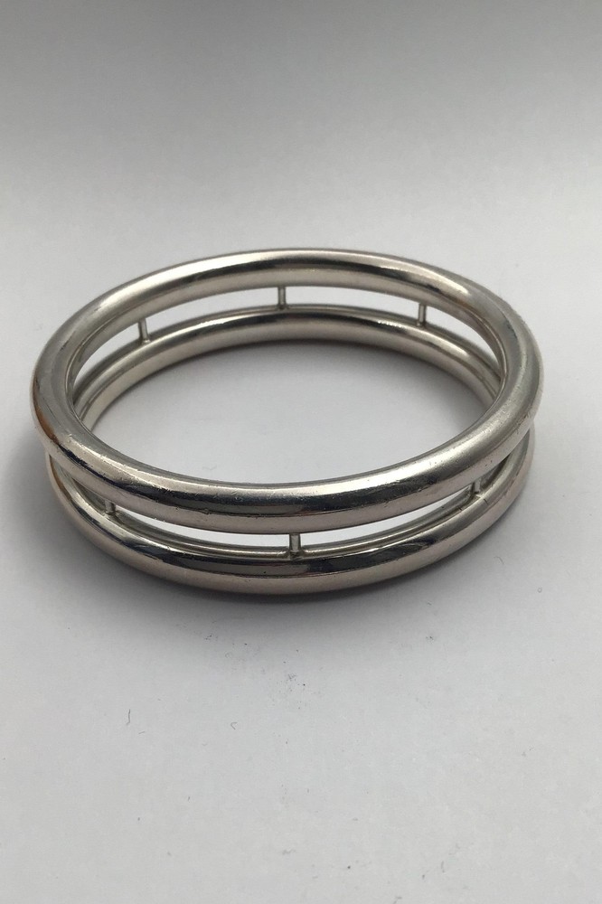 Hans Hansen Sterling Silver Modern Double Bangle