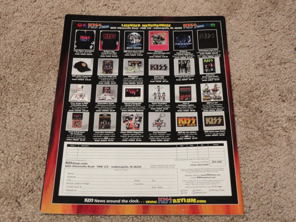 KISS Official Authorized Quarterly Magazine Issues 1 thru 5 with Posters HTF
