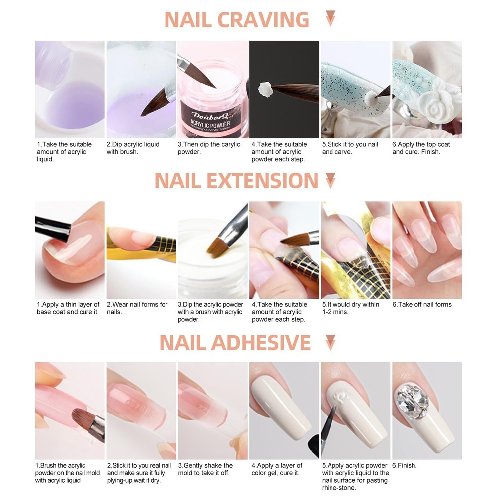 Acrylic Nail Kit with Drill & U V Light - Complete Starter Set for Beginners Wit