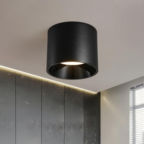 Modern LED Flush Mount Ceiling Light Fixture, 20W Dimmable & 3000K-6000K 1 Pack