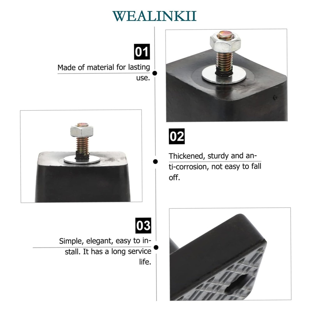 4 Pack -Conditioning Shock Absorption Bracket Mini Split Pads with Base Fixin...