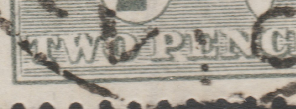 KANGAROO THIRD WMK 2d GREY"MISSING SHADING BELOW "TWO" PENCE" WATERMARK INVERTED