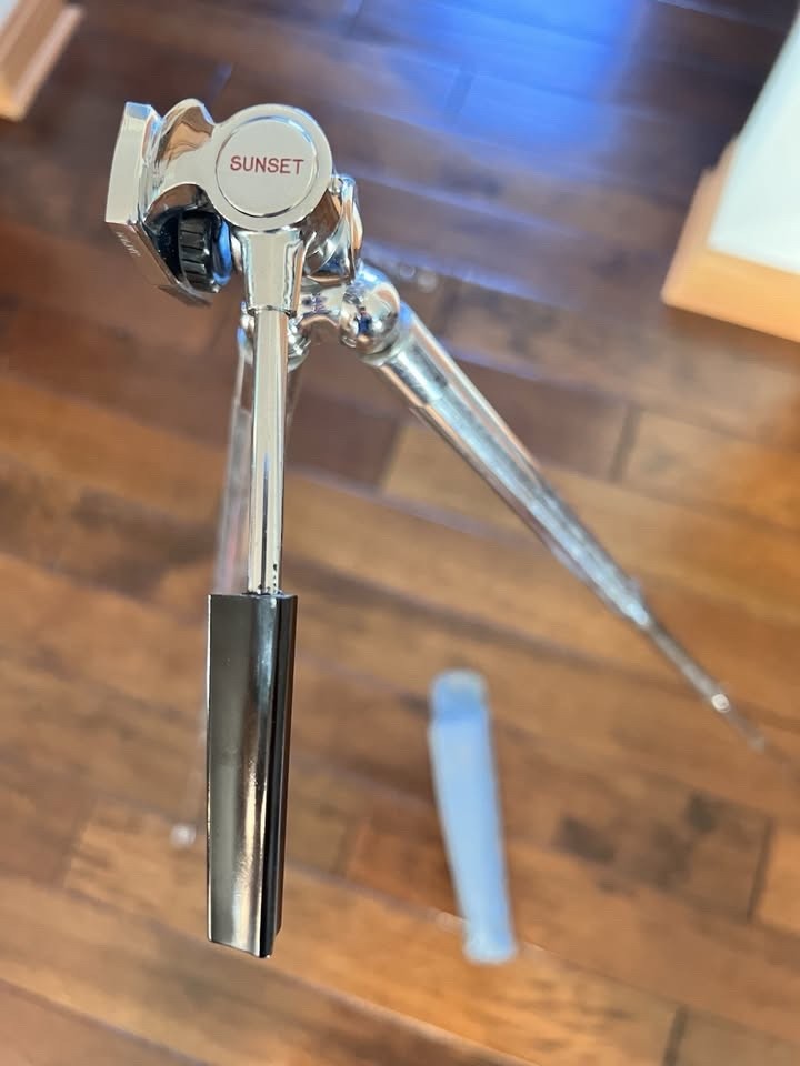 Vintage Sunset Chrome Telescoping Camera Stand with Case