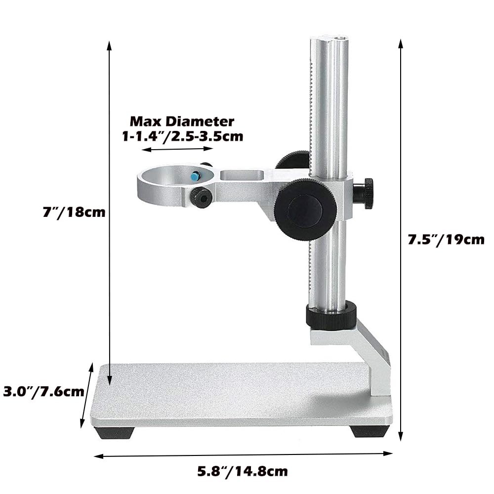 Universal Microscope Stand Pro, Stable Professional Aluminum Alloy Scope Base...