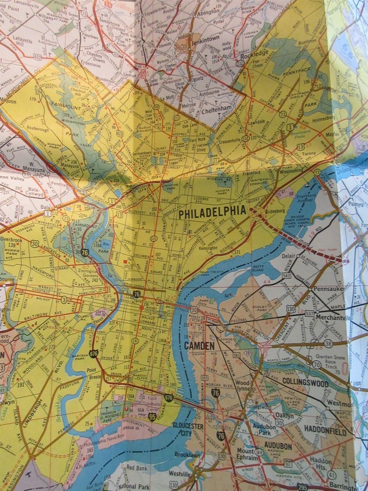 1972 Shell Road Map - Pennsylvania