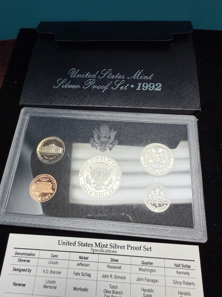 1992 United States Mint Silver Proof Set.