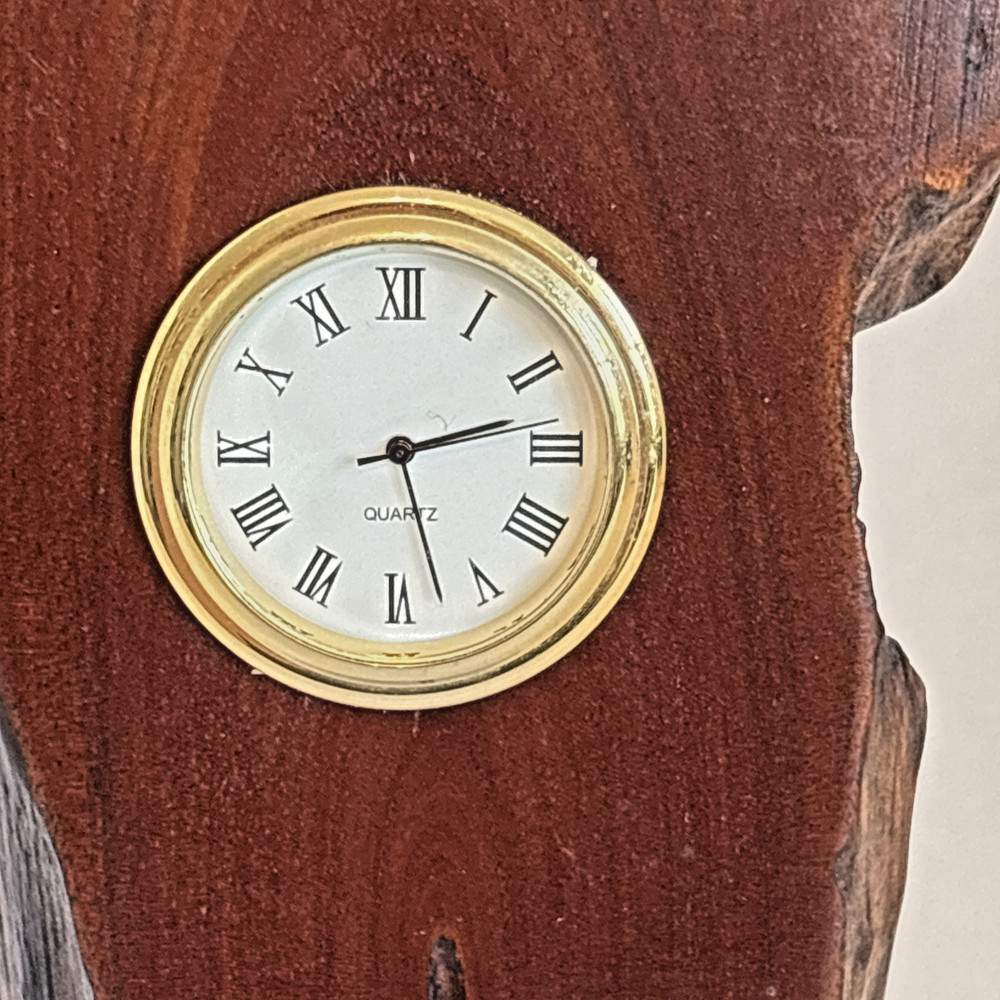 Clock Table Mantel Shelf Tropical Driftwood Unique