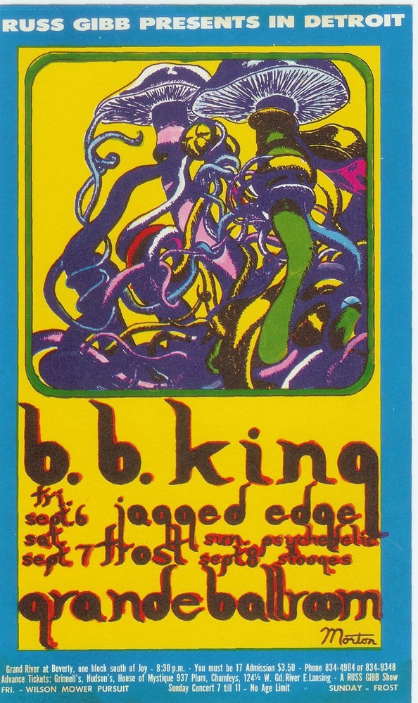 Vintage Original BB King Grande Ballroom Card