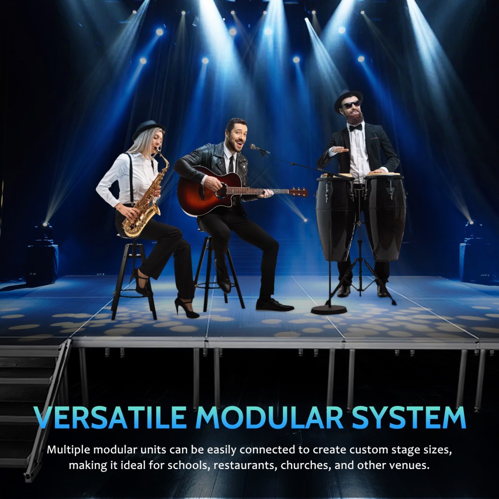4' x 4' Portable Stage - Performance Floor Versatile Platform Adjustable Height