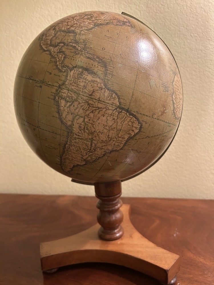 Antique Tabletop Terrestrial Globe on Stand