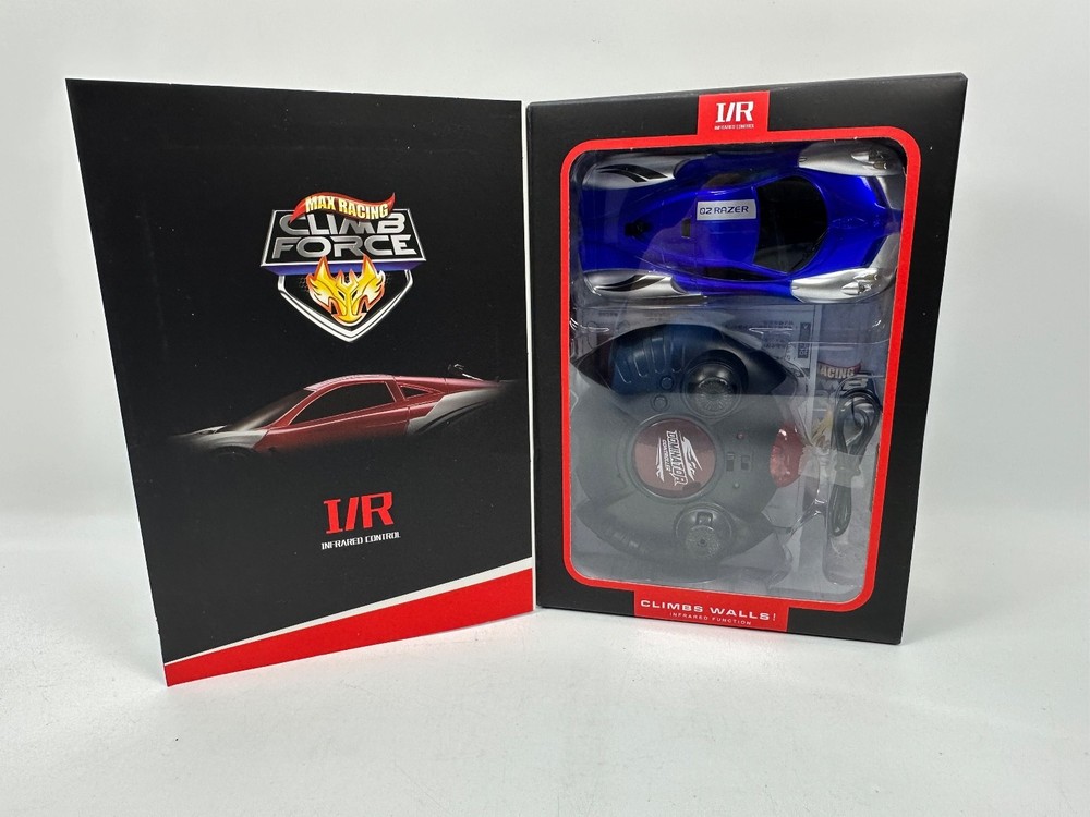 Max Racing Climb Force wall driving race car Blue