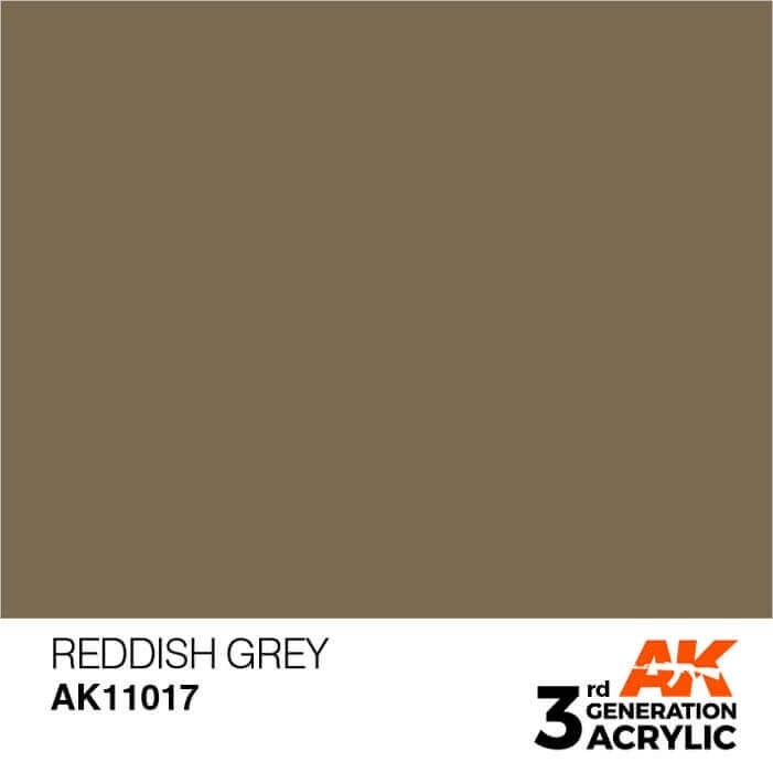 AK Interactive 17ml Bottle Reddish Grey 3rd Gen Acrylic Paint AK11017