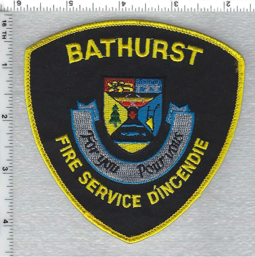 Bathurst Fire Department (New Brunswick, Canada) Yellow Thread Shoulder Patch