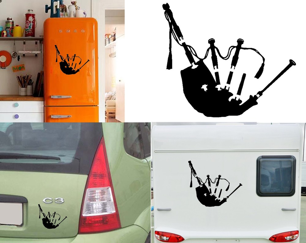 Bagpipe, Sticker Cut Vinyl v2b