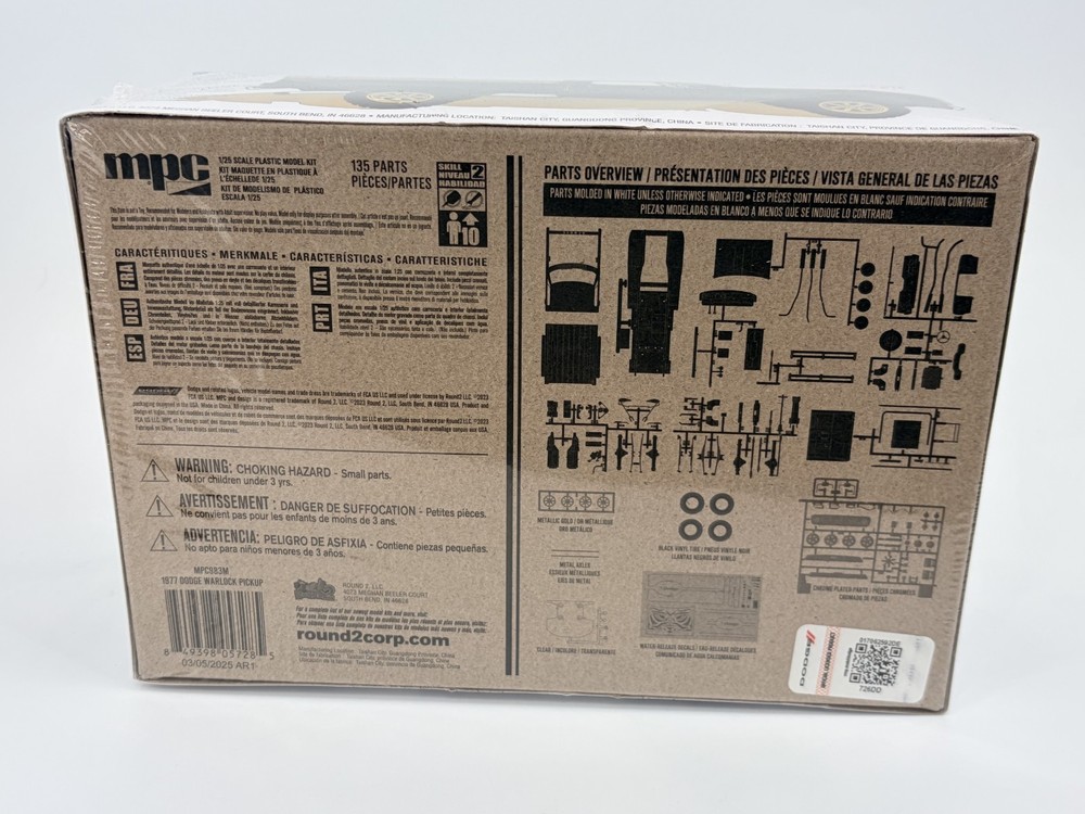 MPC Warlock 1977 Dodge Stepside Pickup Model Kit *Sealed* 1:25 Scale