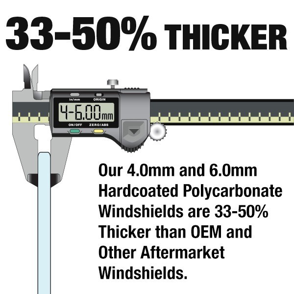 SWITCHBLADE® SHORTY® QUICK RELEASE WINDSHIELD ~ N21703 ~ CLEAR