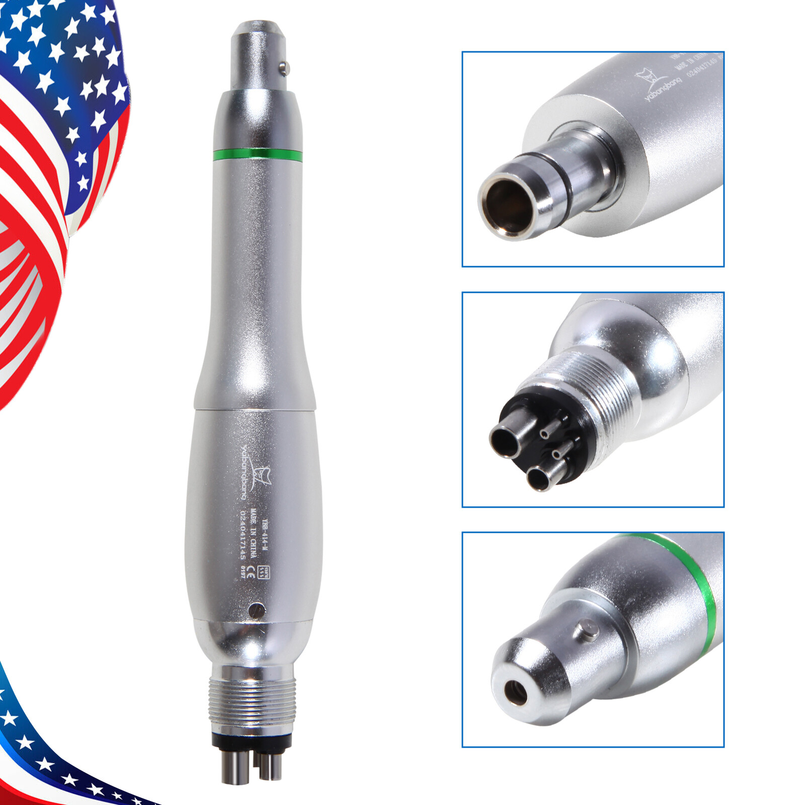 Dental Hygiene Prophy Handpiece Air Motor 4Holes 4:1 Nose Cone 360° Swivel USA
