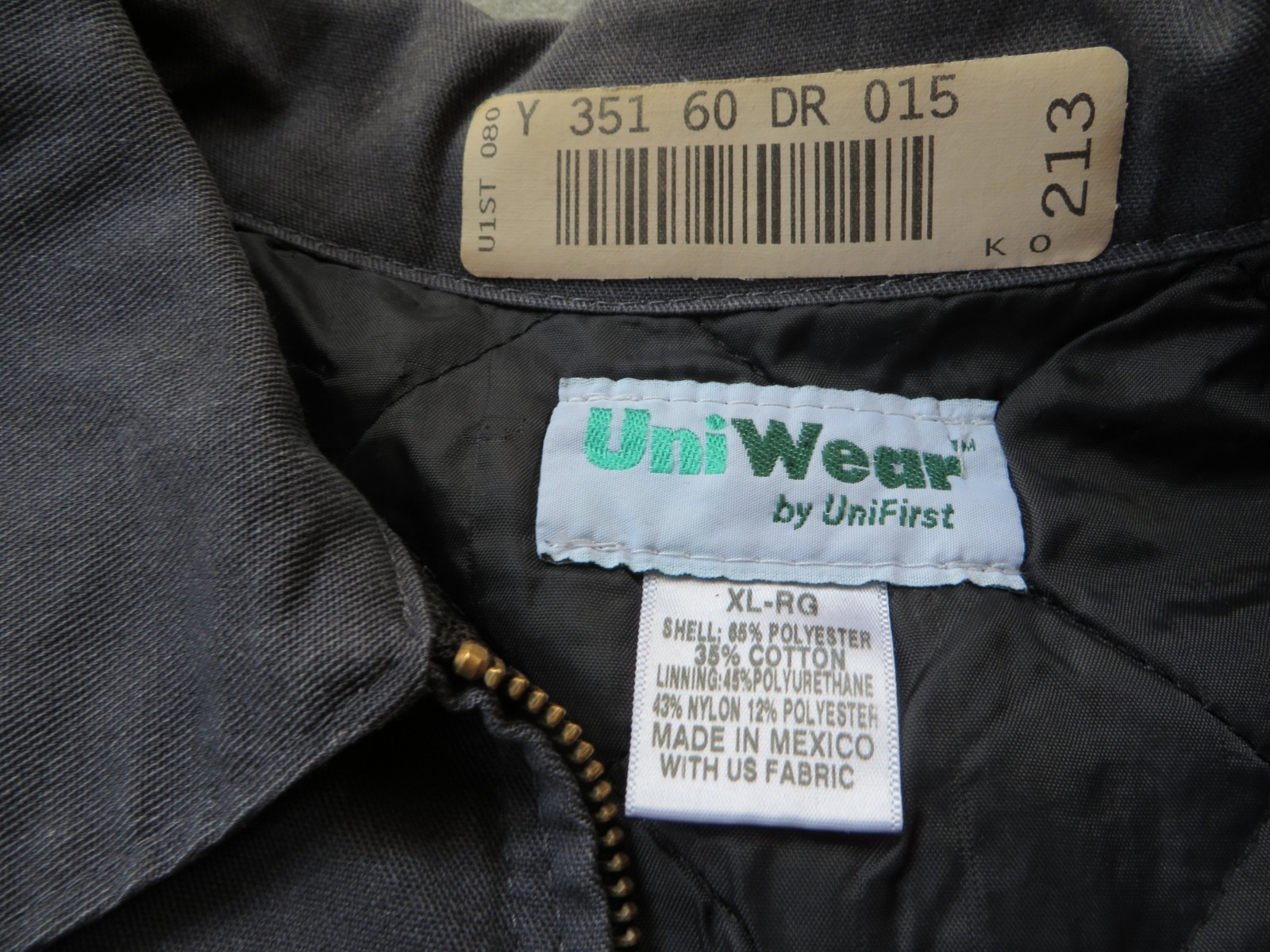 Work Jackets Used Uniform Cintas Unifirst Red Kap Insulated Lined Panel Coat