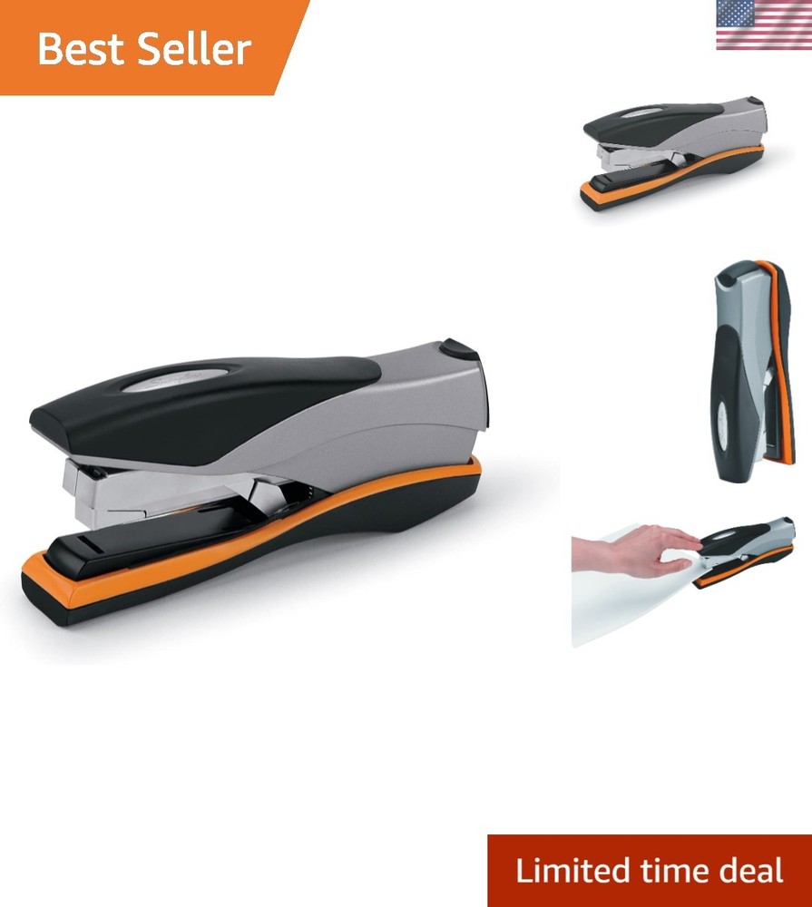 Stapler, Low Force, Optima 40, Silver/Black/Orange