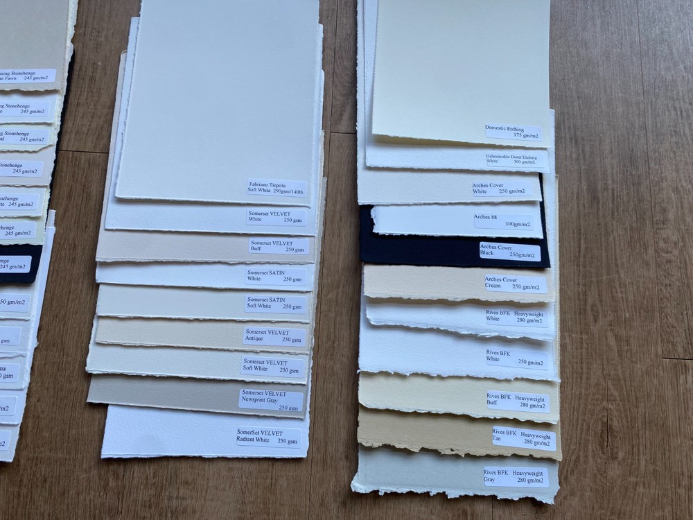 Fine Art Printmaking Paper Sample Pack – 41 Sheet Assortment