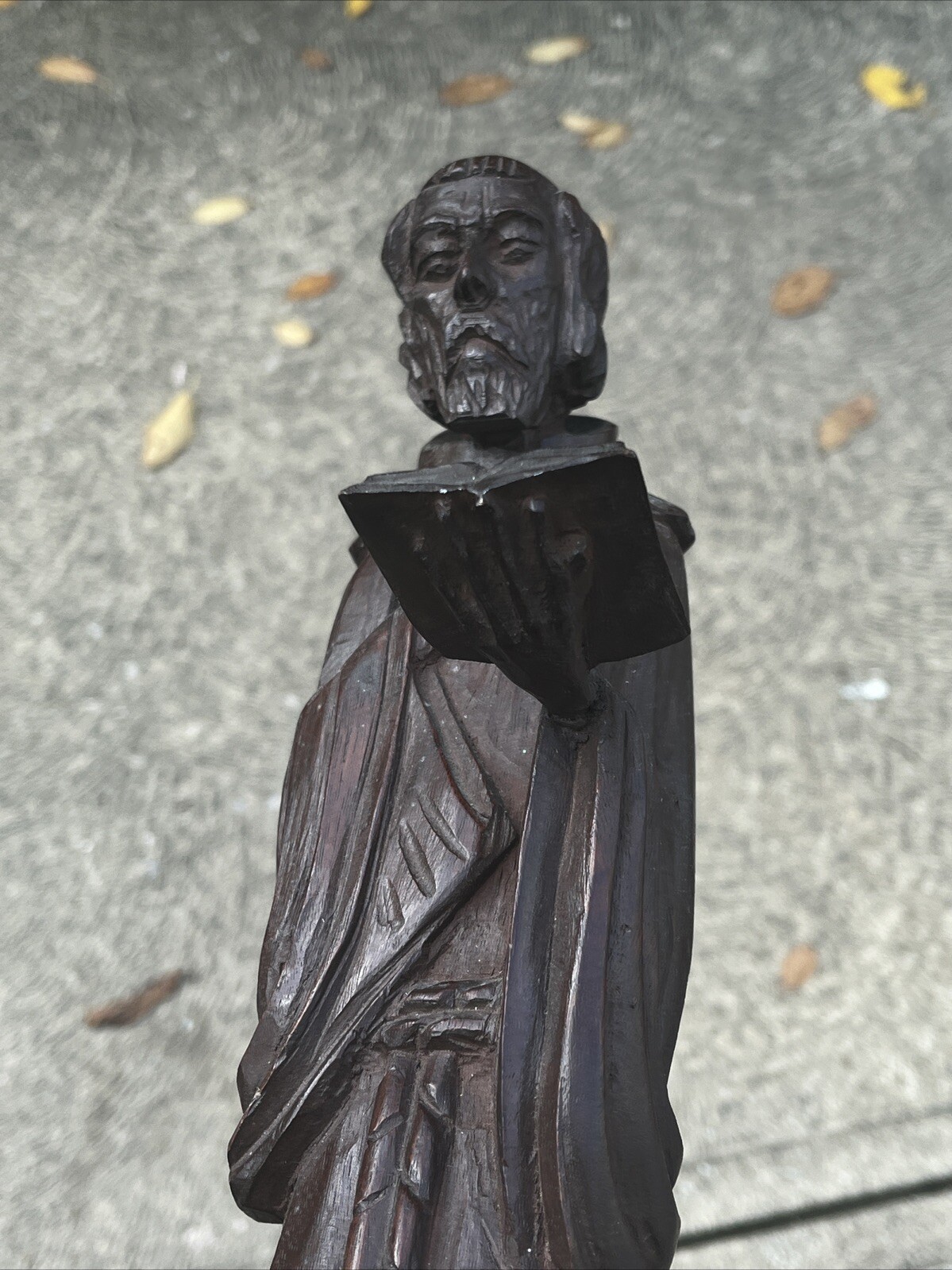 Vintage Saint Dominic Statue Hand Carved Mexico Monterrey Artist Signed 20”