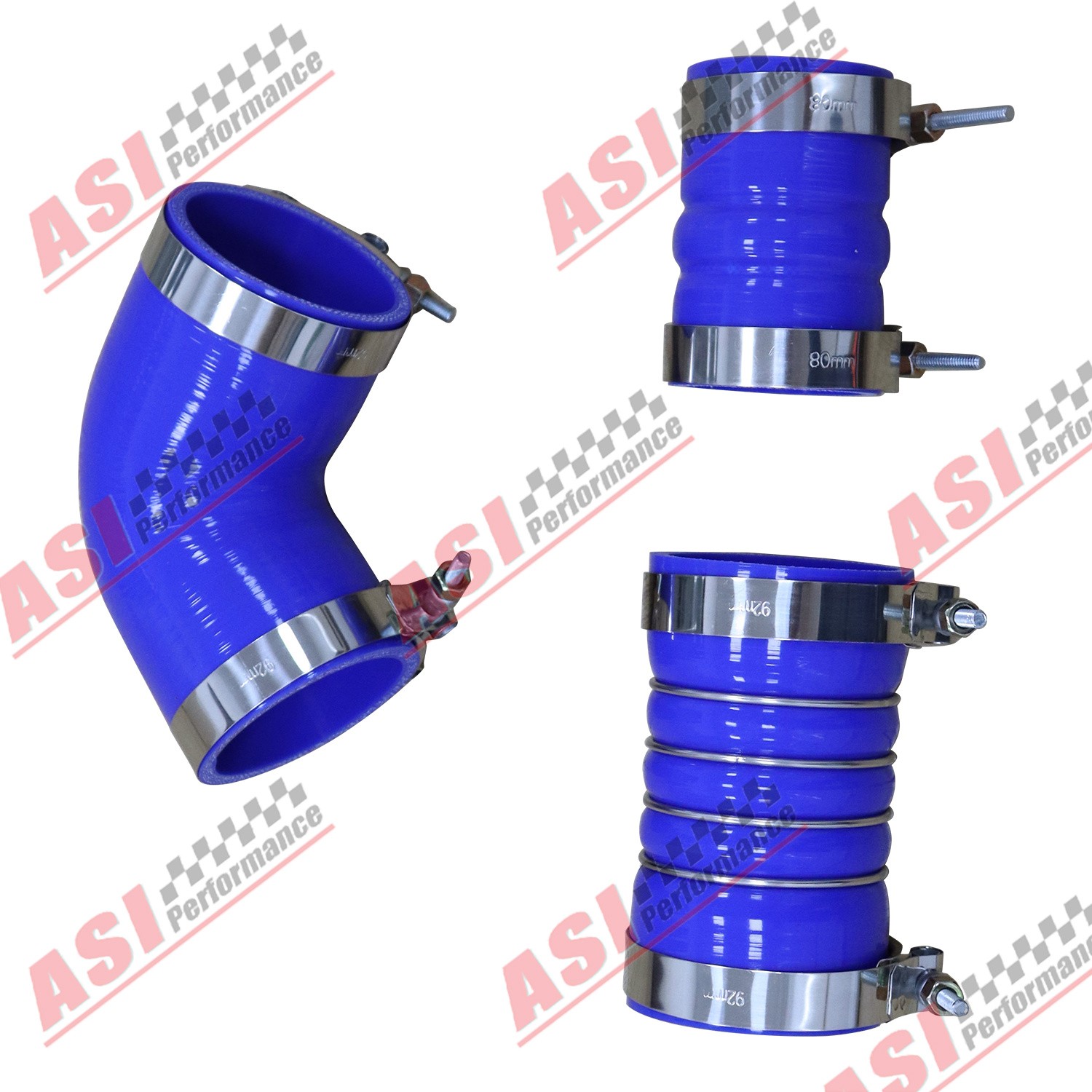 Silicone Hose Kit W/ Stainless Clamps For GM 6.6L LBZ LMM Duramax 2006-2010 NEW