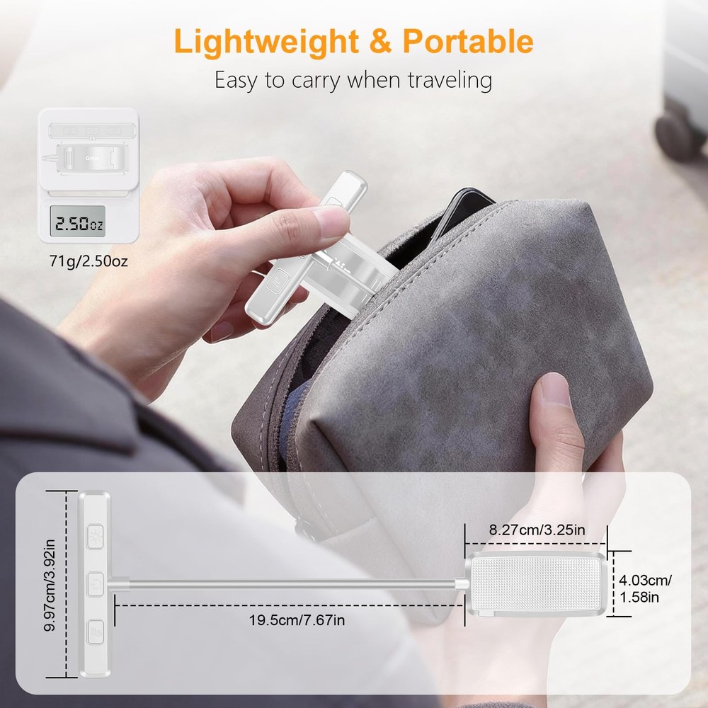 19 LED Rechargeable Book Light Memory Function 3 Color Stepless Dimming White