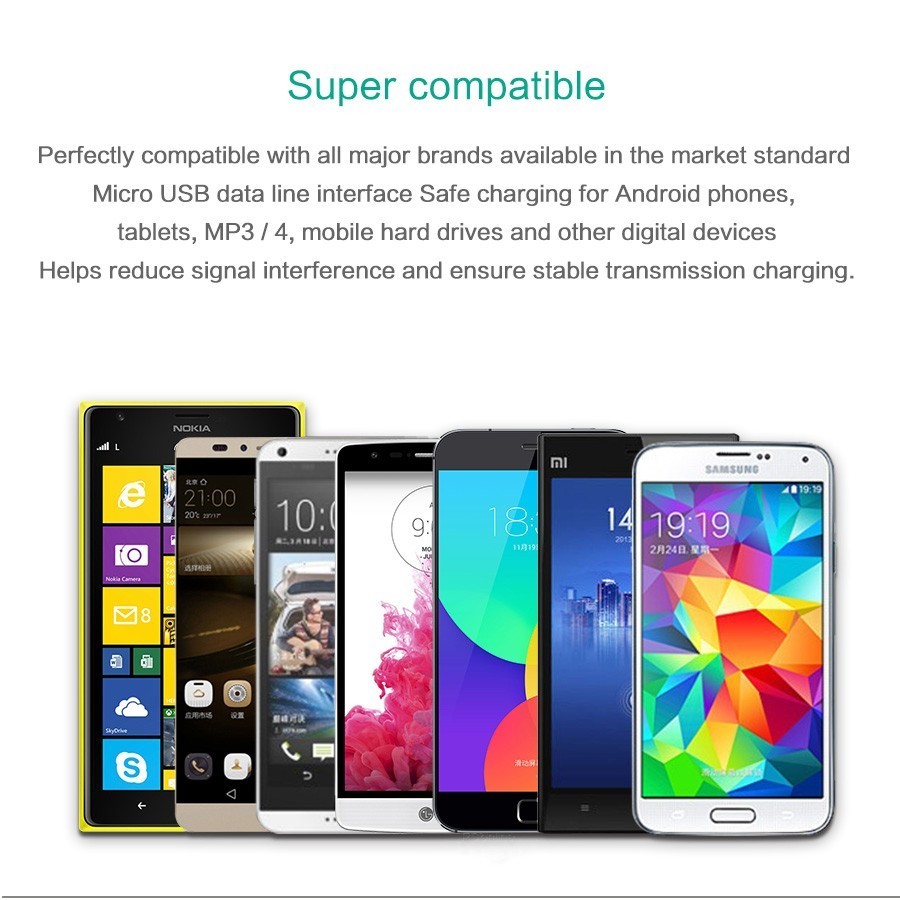 FLOW LIGHT-UP 3FT LED el data/sync USB charger cable FOR MICRO USB ANDROID PHONE