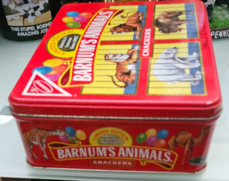 1989 nabisco BARNUMS BARNUM'S ANIMALS CRACKER TIN limited edition empty