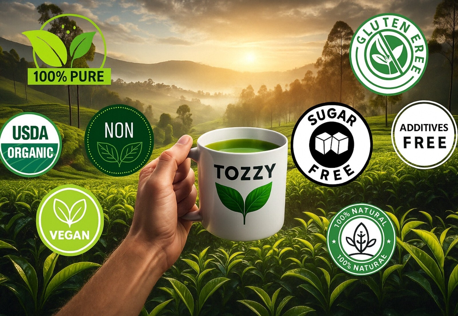 Organic Matcha Green Tea - 100 Count (Plant-Based Pyramid Tea Bags) | Ceremonial